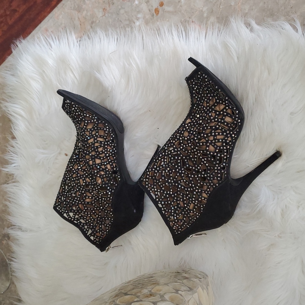 Zigi soho black studded open toe bootie size 7.5 - Picture 6 of 17